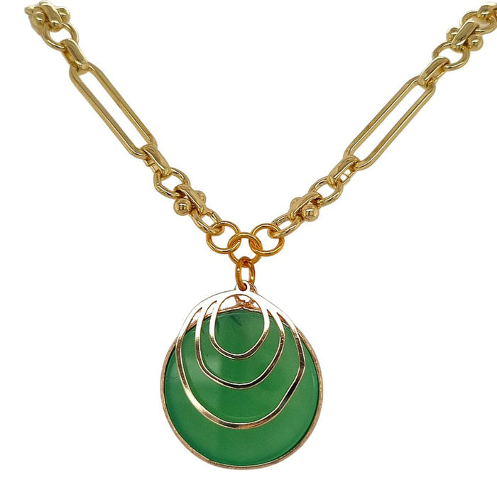 Aurora Green Onyx pendant Necklace