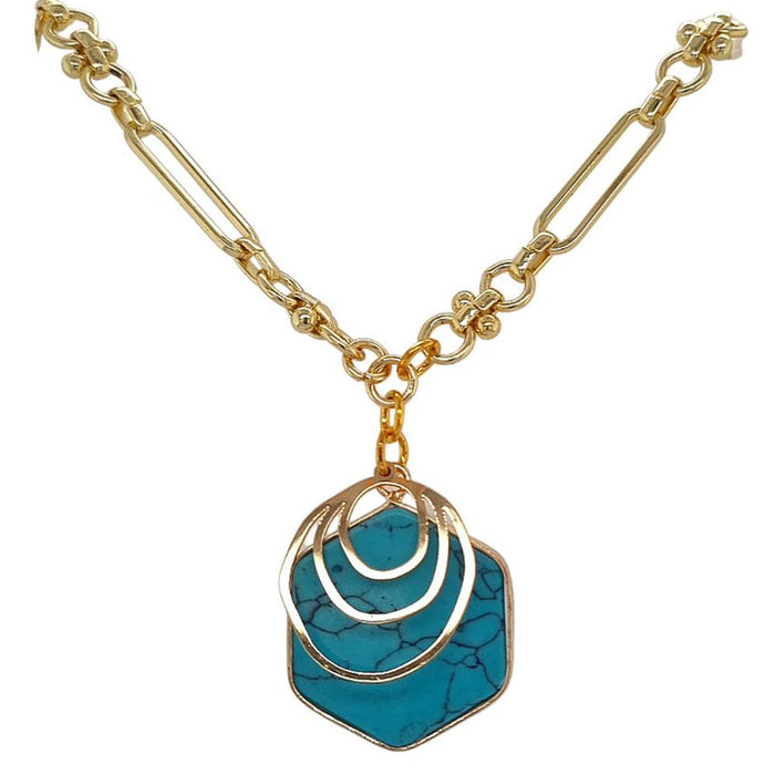 Aurora Turquoise pendant Necklace