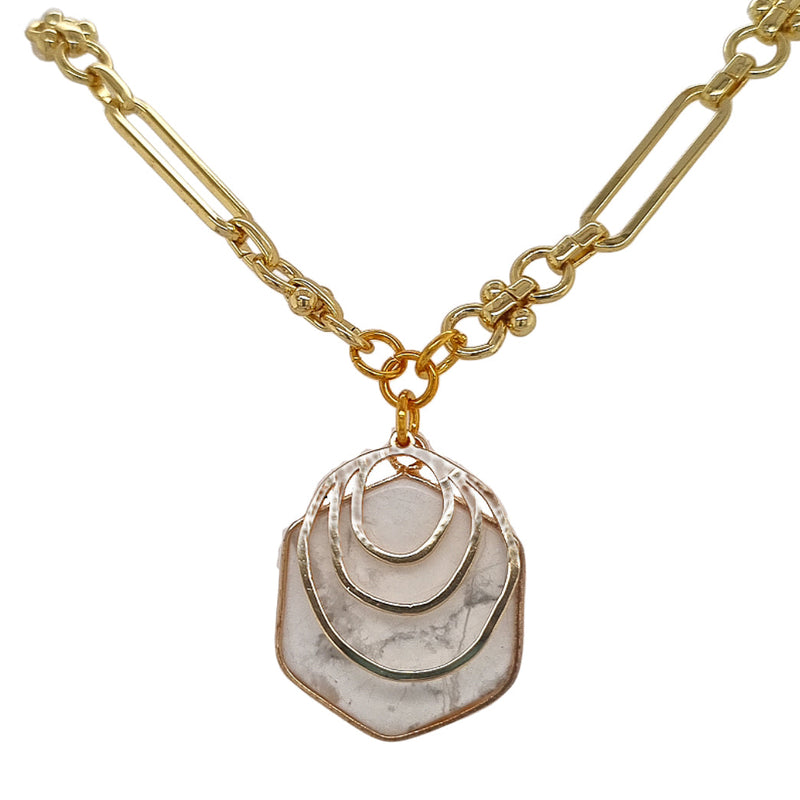 Aurora Howlite pendant Necklace