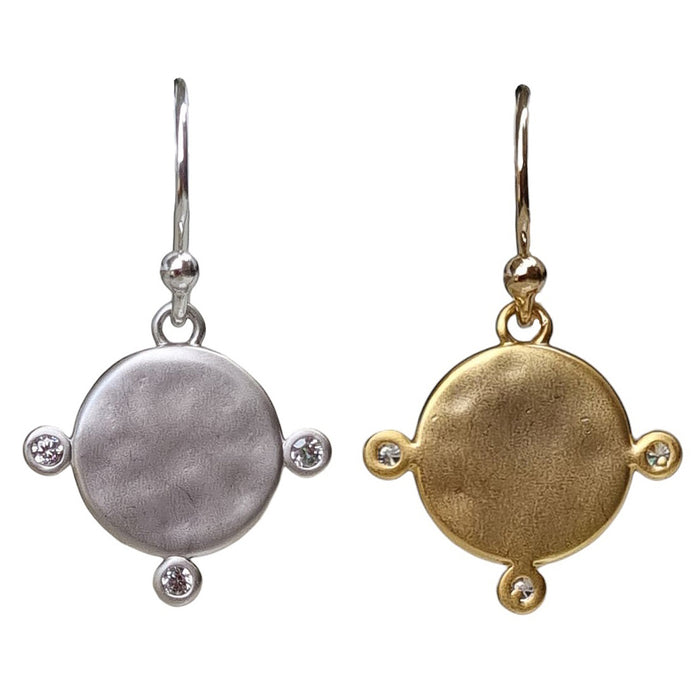 Una Star coin 14k Gold or Sterling Silver Earrings