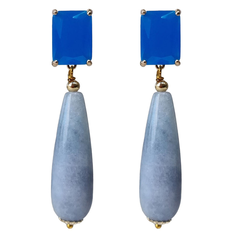 Jessi Blue Aagte Earrings