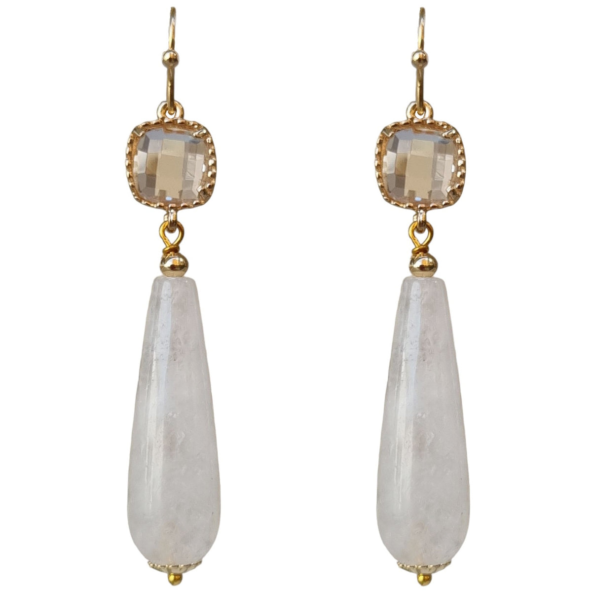 Jessi Clear Quartz Earrings