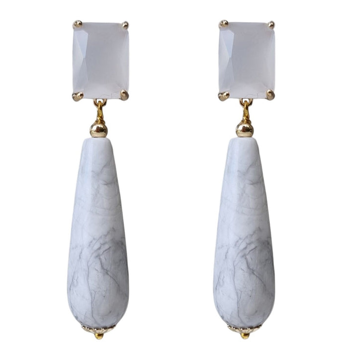 Jessi White Howlite Earrings