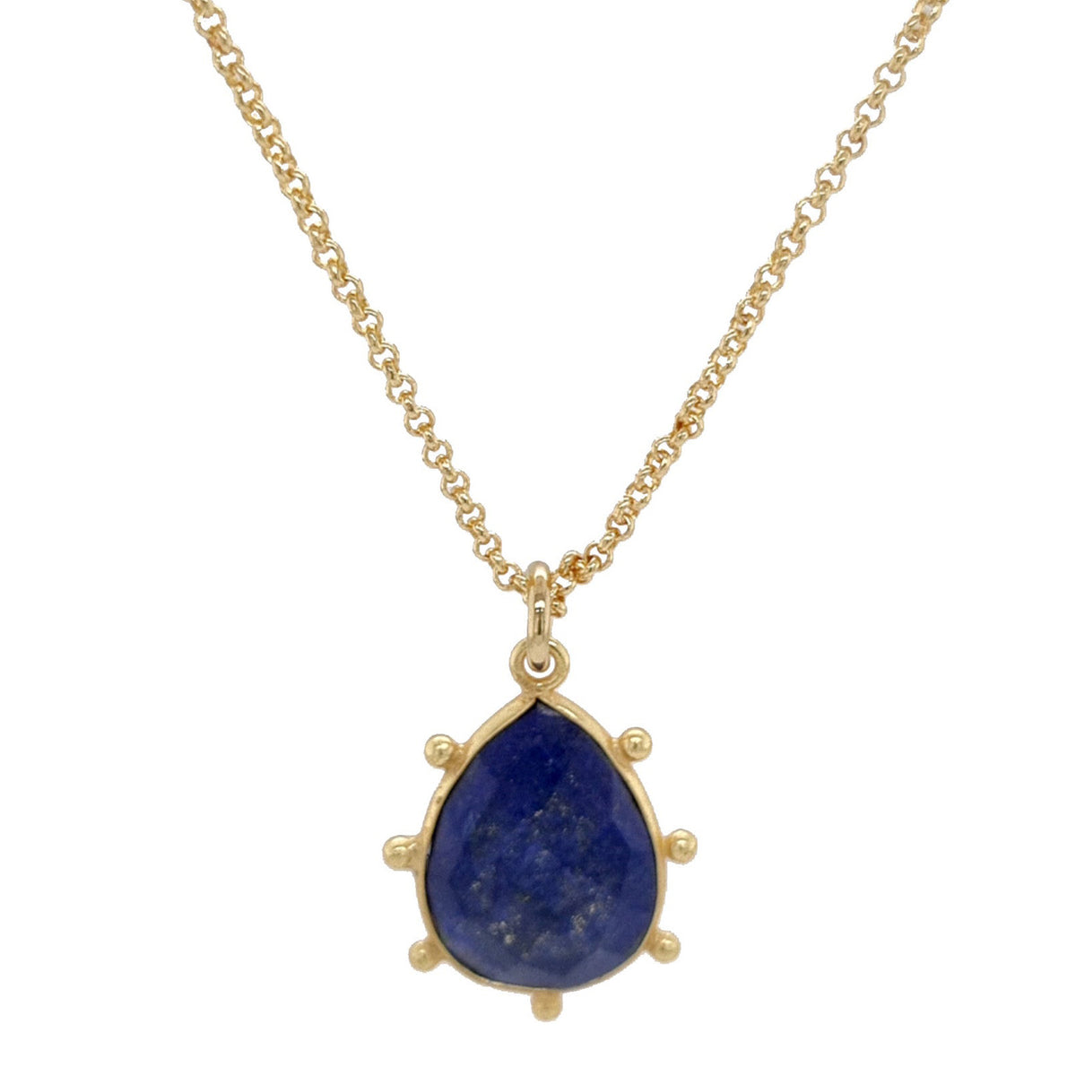 Aurulia Gemstone drop Necklace Lapis Lazuli