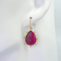 Aurulia Gemstone drop Earrings Ruby