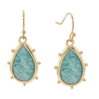 Aurulia Gemstone drop Earrings Amazonite