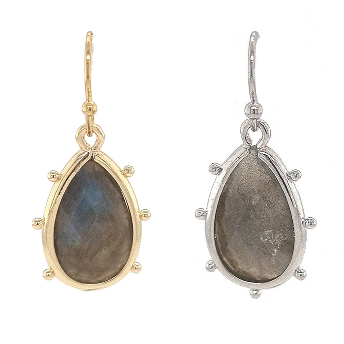 Aurulia Gemstone drop Earrings Labradorite