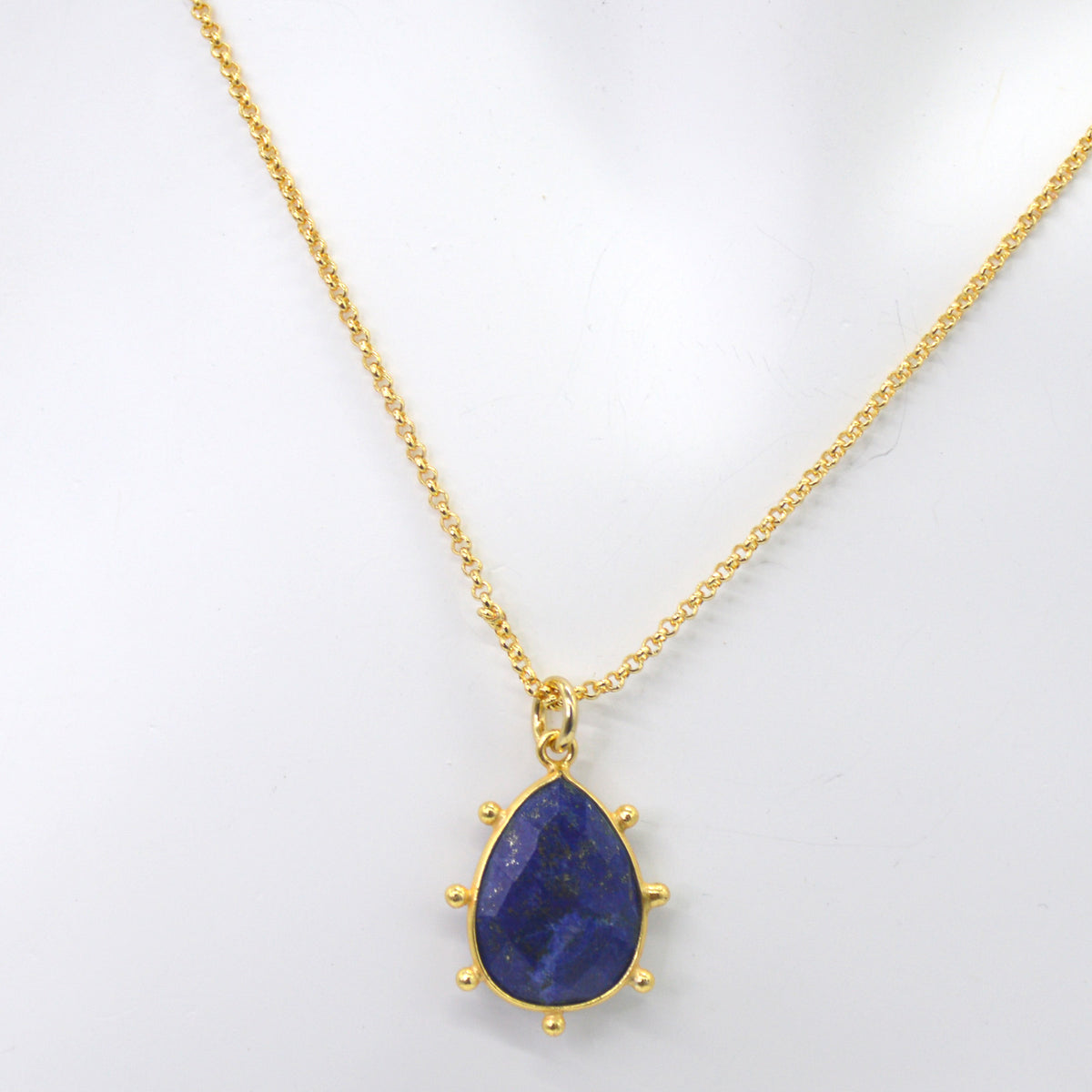 Aurulia Gemstone drop Necklace Lapis Lazuli