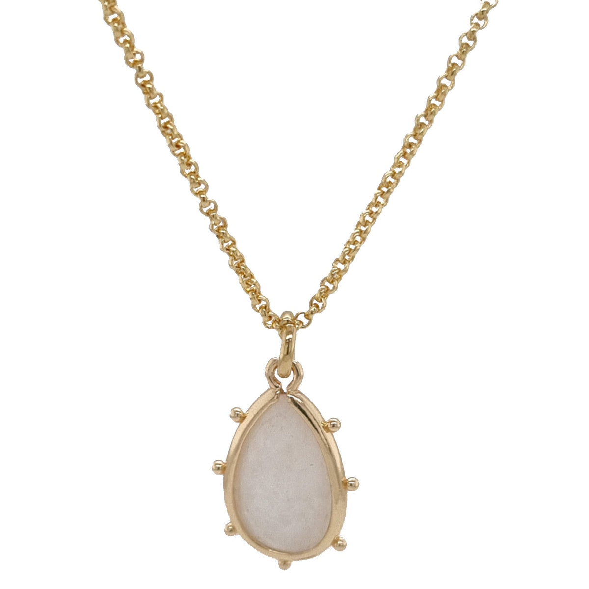 Aurulia Gemstone drop Necklace Moonstone