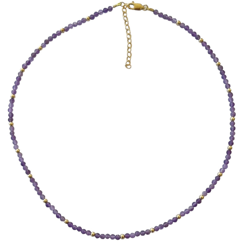 Brittany Amethyst Necklace 14k Gold filled