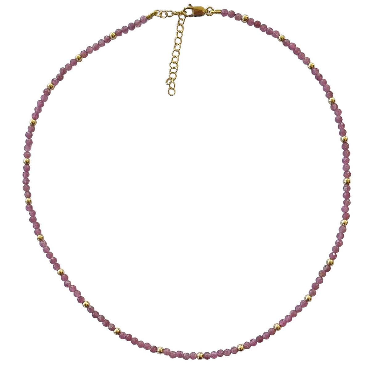 Brittany Pink Tourmaline Necklace 14k Gold filled