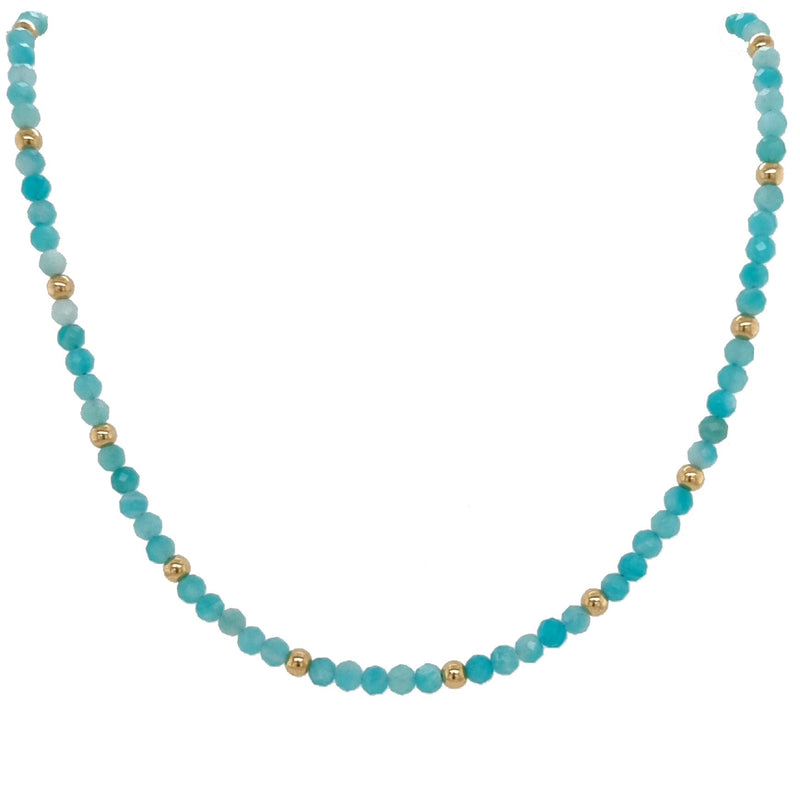 Brittany Amazonite Necklace 14k Gold filled