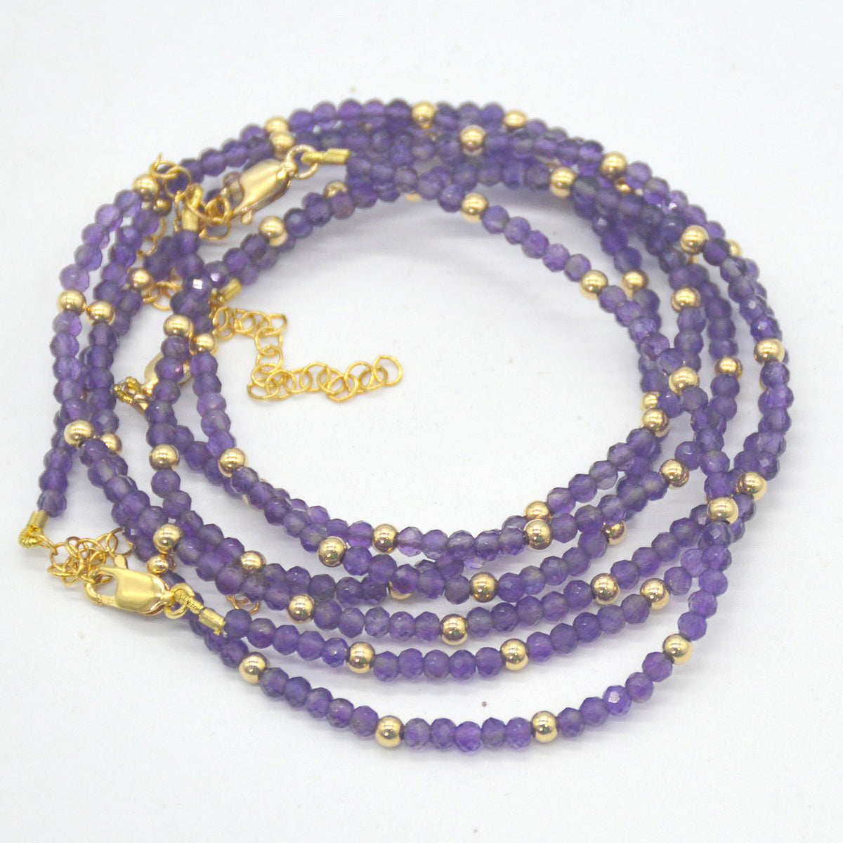 Brittany Amethyst Necklace 14k Gold filled