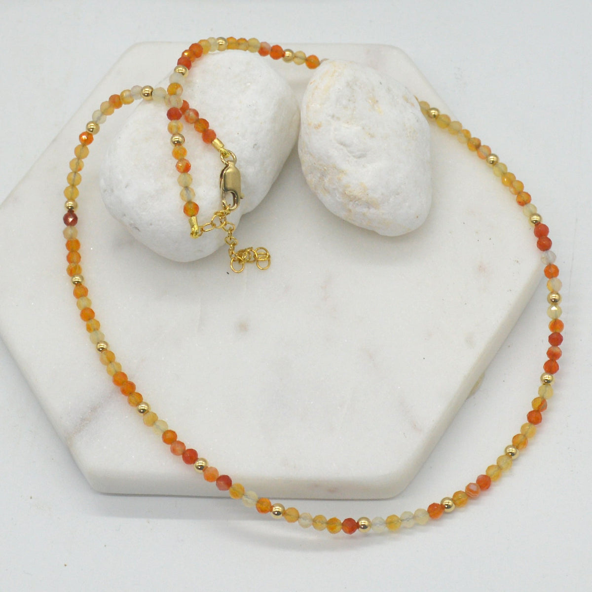 Brittany Carnelian Necklace 14k Gold filled