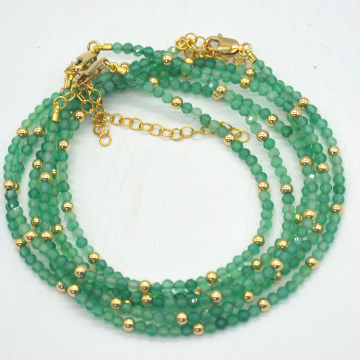 Brittany Green Onyx Necklace 14k Gold filled