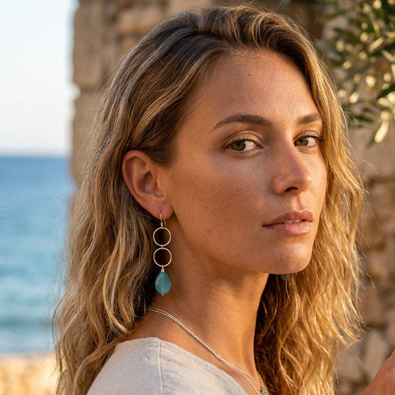 Azelle Chalcedony Earrings