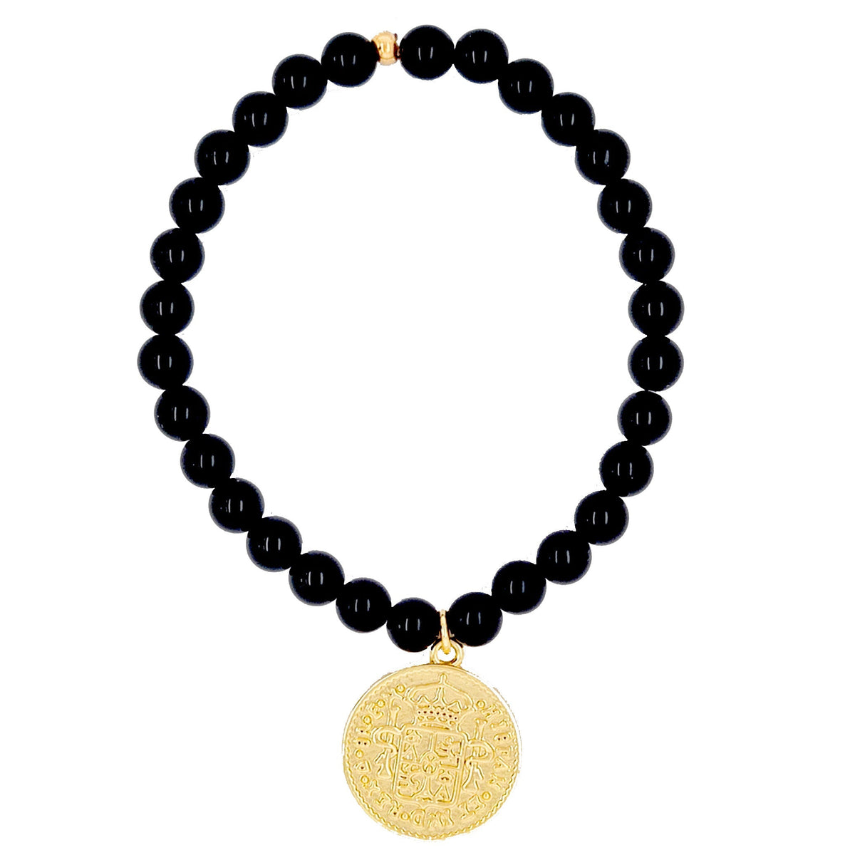 Amara Stretchy Gemstone Coin Bracelets