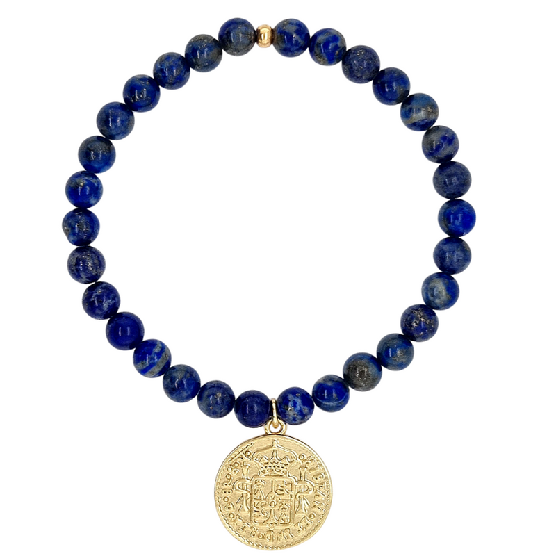 Amara Stretchy Gemstone Coin Bracelets