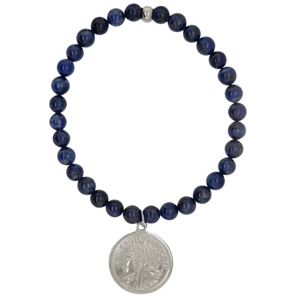 Amara Stretchy Gemstone Coin Bracelets