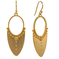 Azal Oval Multi Dot matt gold Earring