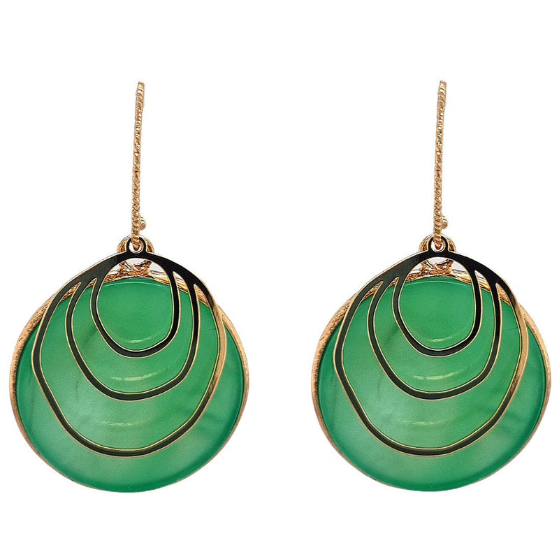 Aurora Green Onyx pendant Earrings