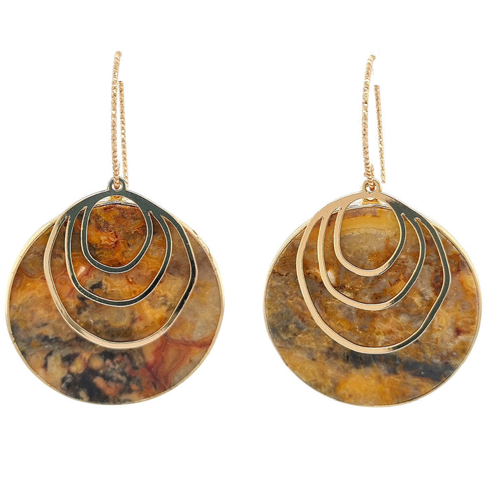 Aurora Crazy Agate pendant Earrings