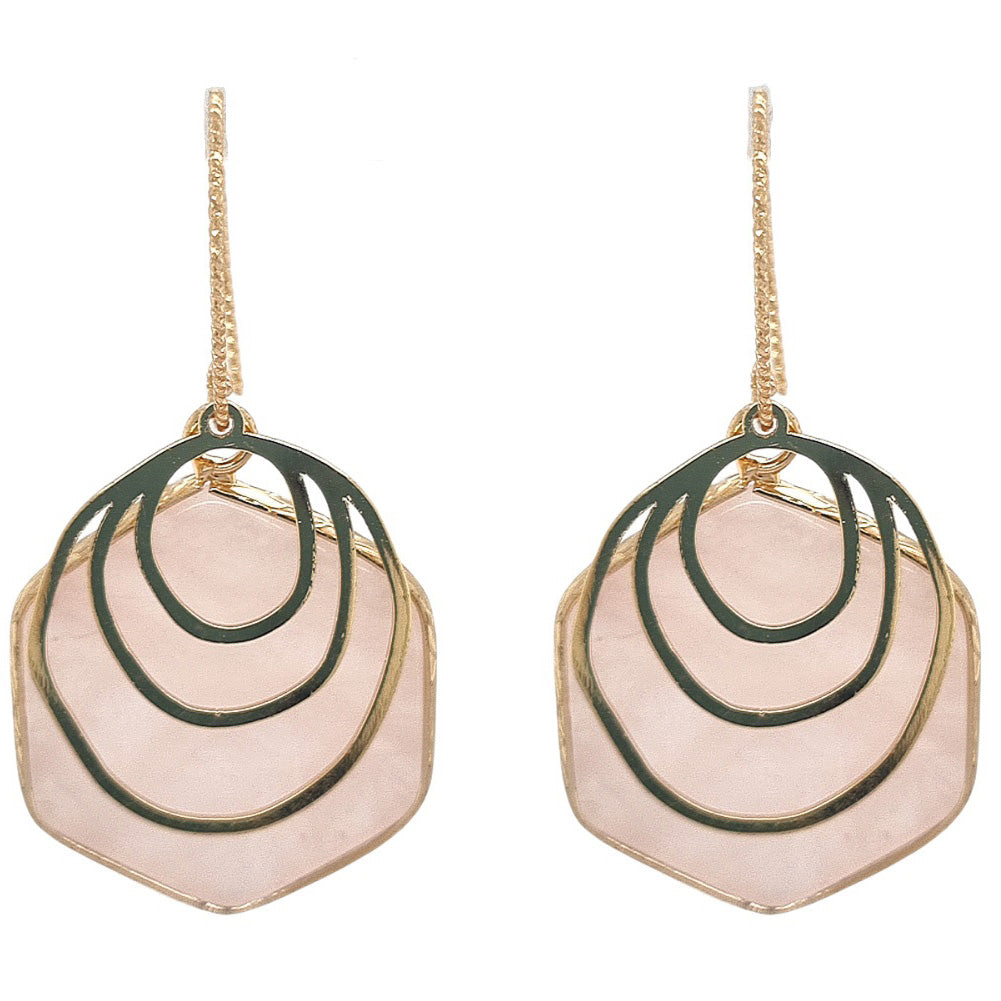 Aurora Rose Quartz pendant Earrings