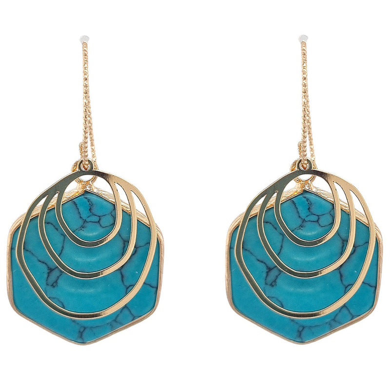 Aurora Turquoise pendant Earrings