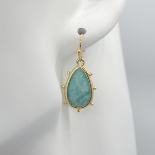 Aurulia Gemstone drop Necklace Amazonite