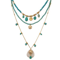 Jamalia Turquoise, Amazonite and Freshwater Pearl stacking Necklaces