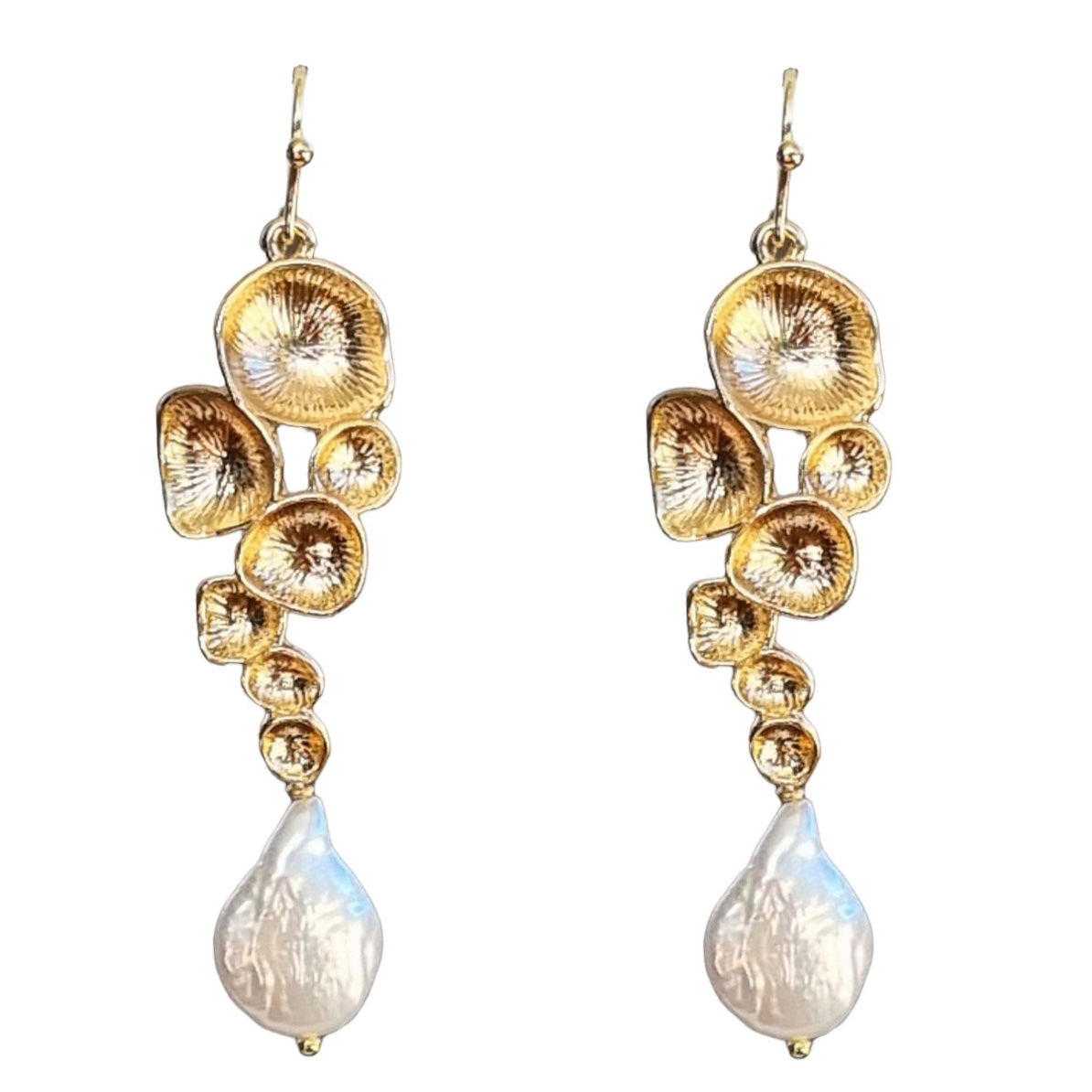 Navigio Multidrop Baroque Freshwater Pearl Earrings