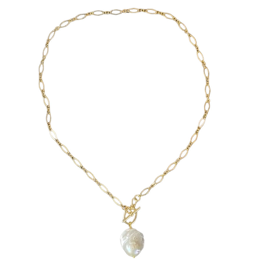 Lotus Large Baroque Freshwater Pearl Necklace