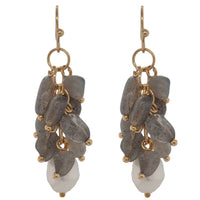 Alighieri Freshwater Pearl Gemstone Earrings - Labradorite