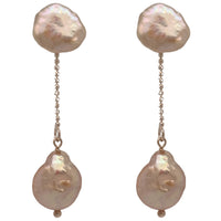 Iris Freshwater Pearl Sterling Silver Earrings with add on drops