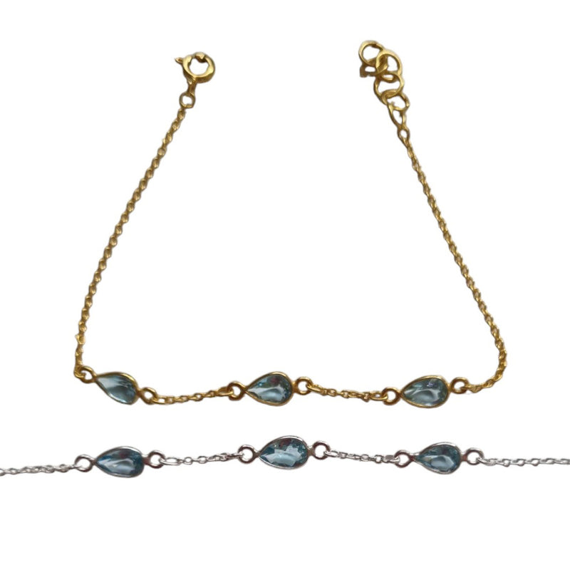 Amiri Blue Topaz Sterling Silver Bracelet