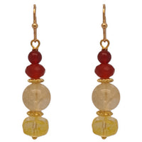 Sol Citrine & Carnelian Hoop Earrings