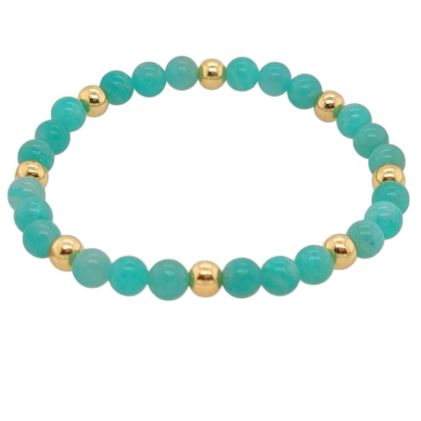 Nina Amazonite & Amethyst Bracelets