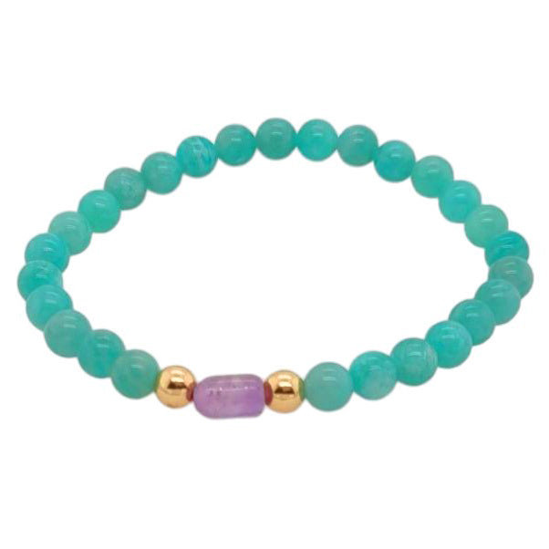 Nina Amazonite & Amethyst Bracelets