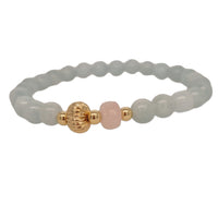 Nina Aquamarine & Rose Quartz Bracelets