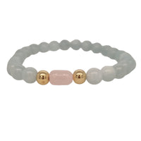 Nina Aquamarine & Rose Quartz Bracelets