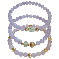 Nina Lavender Amethyst & Prehnite Bracelets