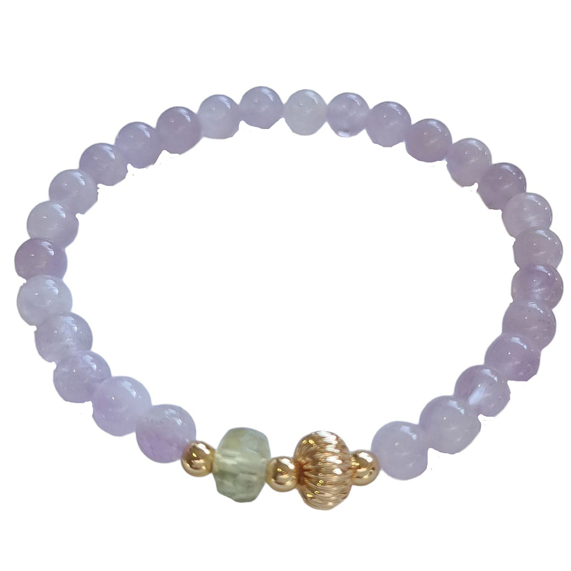 Nina Lavender Amethyst and Prehnite Bracelets