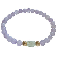 Nina Lavender Amethyst and Prehnite Bracelets