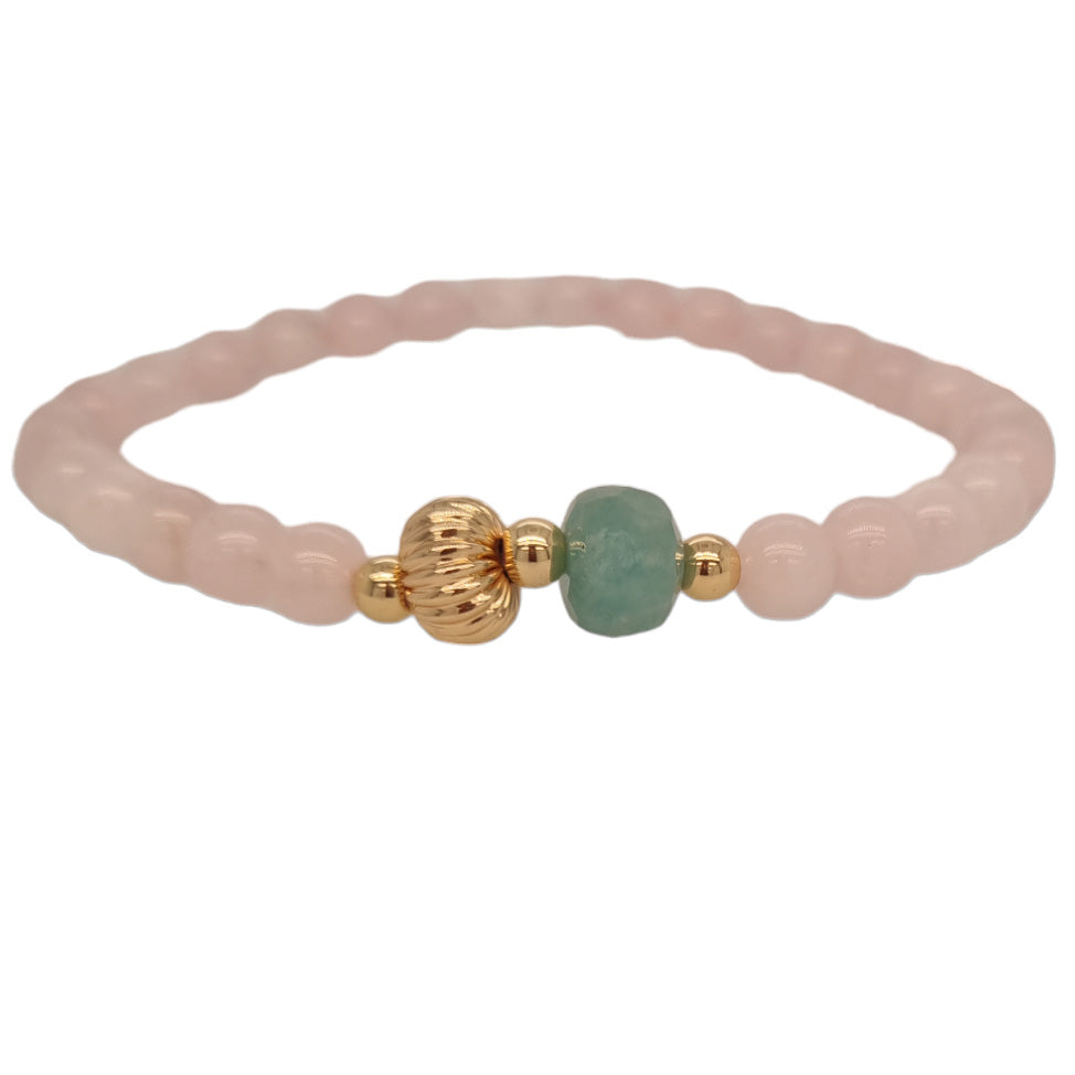 Nina Rose Quartz & Amazonite Bracelets