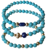 Nina Turquoise & Lapis Lazuli Bracelets