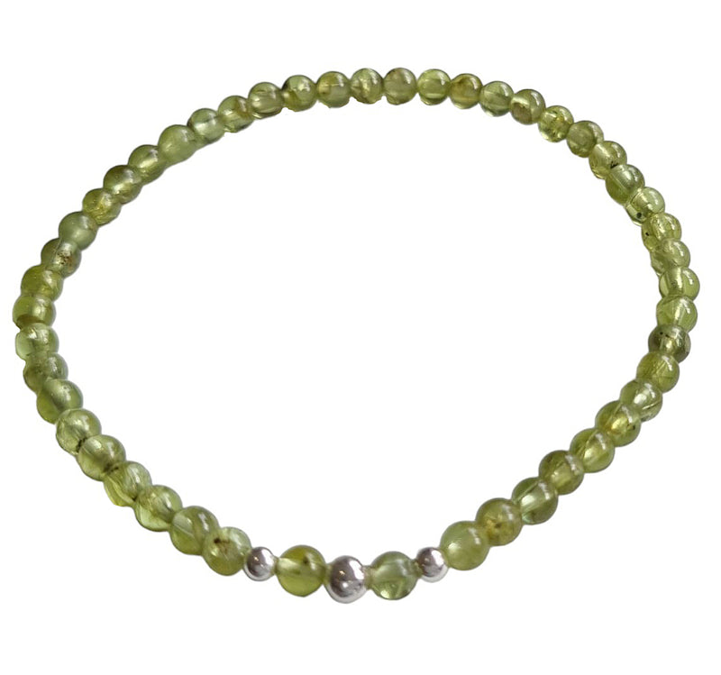 Valentine Peridot Silver or Gold filled Bracelet