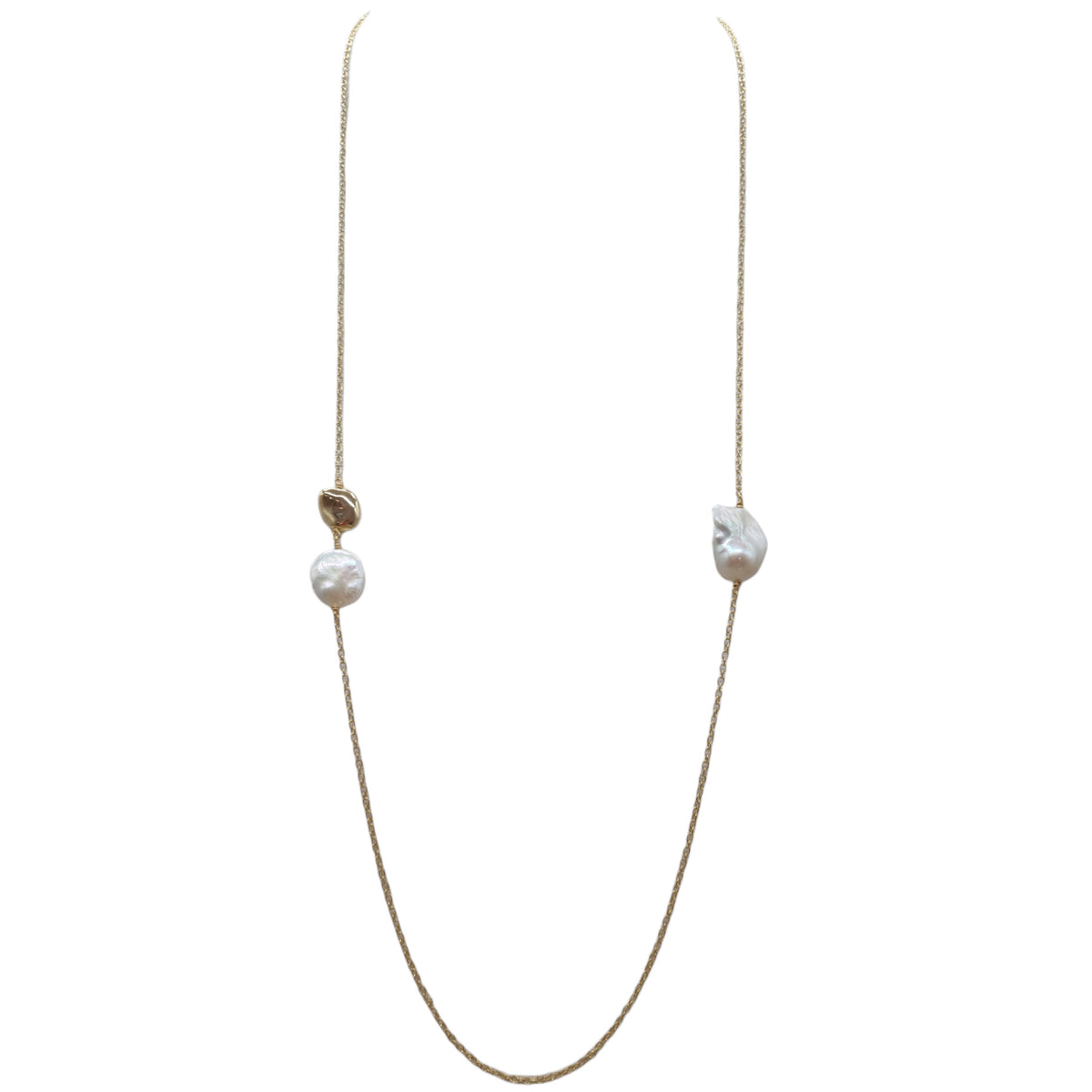 Denny Freshwater Pearl long chain Necklace