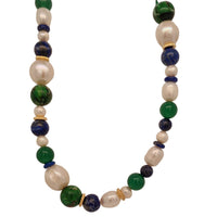 Izabella Lapis Lazuli, Pearl, Green Onyx & Jasper Bracelet