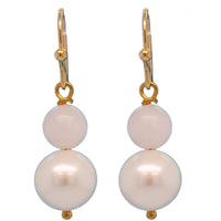 Nina Rose Quartz & Freshwater Pearl Drop Earrings