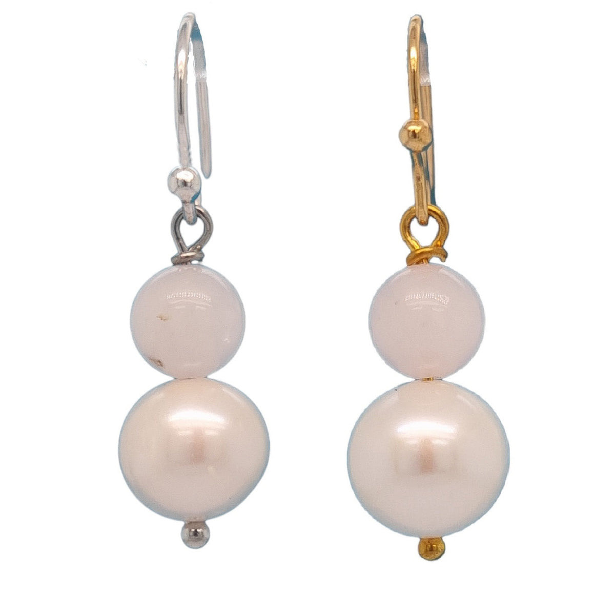 Nina Rose Quartz & Freshwater Pearl Drop Earrings